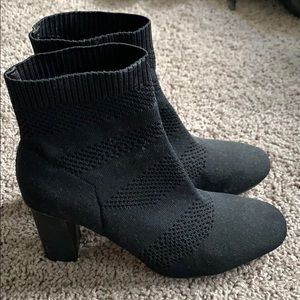 Black chunky ankle boots